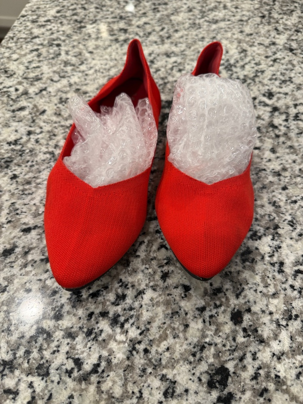 MIA Red Pointed Toe Flat Loafers